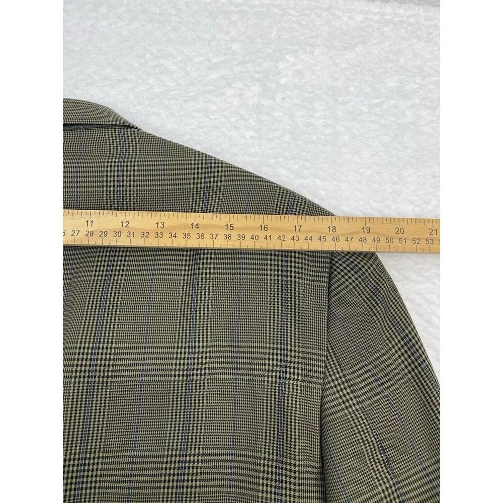 L.L. BEAN Men's Classic‎  Dark Green & Tan Plaid Preppie JACKET BLAZER 40R